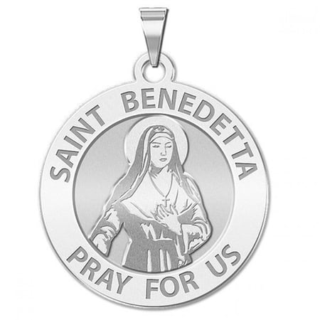 Saint Benedetta Cambiagio Frassinello Religious Medal - 3/4 Inch Size of a Nickel - Sterling Silver