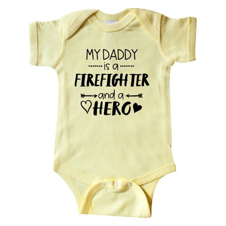 

Inktastic My Daddy is a Firefighter and a Hero Gift Baby Boy or Baby Girl Bodysuit