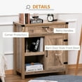 thumbnail image 5 of HomCom Rustic Barn Door Storage Cabinet Modern Farmhouse Buffet Sideboard for Kitchen & Dining Room, 5 of 9