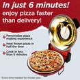 thumbnail image 2 of CULINARY CHEF Horno Eléctrico para Pizza con Piedra de Cerámica, Ventana de Visualización, Control de Calor Ajustable, Temporizador y Potencia de Horneado de 1200 W, Pizzería Casera de Bricolaje, Gran, 2 of 5