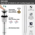 thumbnail image 6 of PARLOS Centerset 2-Handle Waterfall Bathroom Sink Faucet with Pop-Up Drain, 6 of 6