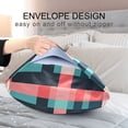 thumbnail image 4 of Yayeee Pillowcase Standard Size Set of 2 Satin Wrinkle Resistant Pillow Case, Red Teal Stripes, 4 of 7