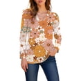thumbnail image 6 of HLKJKLS Long Sleeve Shirts For Women Casual Long Sleeve V Neck T Shirt Polyester Spandex Spring Winter Fashion Yellow S-Xxl, 6 of 7