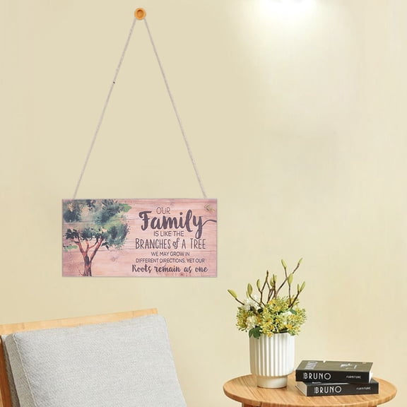 BOKYAN 2Pcs Innovative Wooden Door Window Wall Hanging Plaque Board Pendant Set for Home Shop Decoration, 7.9 x 3.9 inches / 20 x 10 cm, Pastoral Style Welcome Sign