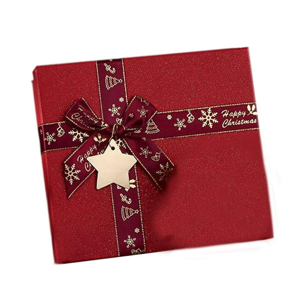 Caja de regalo Advancent con lazo navideño Rojo 10*10*10cm