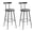 Grey and Black, variant on Bar Stools, Set of 2 High Kitchen Barstools, Bar Chairs with Backrest and Footrest, Industrial Counter Stools with PU Soft seat, for Kitchen, Living Room, Pub, Gold Color BS-012GC