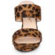 thumbnail image 2 of Sandalias Dedo Abierto Allegra K Mules Tacón de Bloque Mujer Leopardo 39, 2 of 6