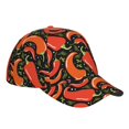 thumbnail image 3 of Naloa Original Classic Low Profile Hat Men Women Baseball Cap Dad Hat Adjustable Unconstructed Red Hot Chili Print Cap, 3 of 9