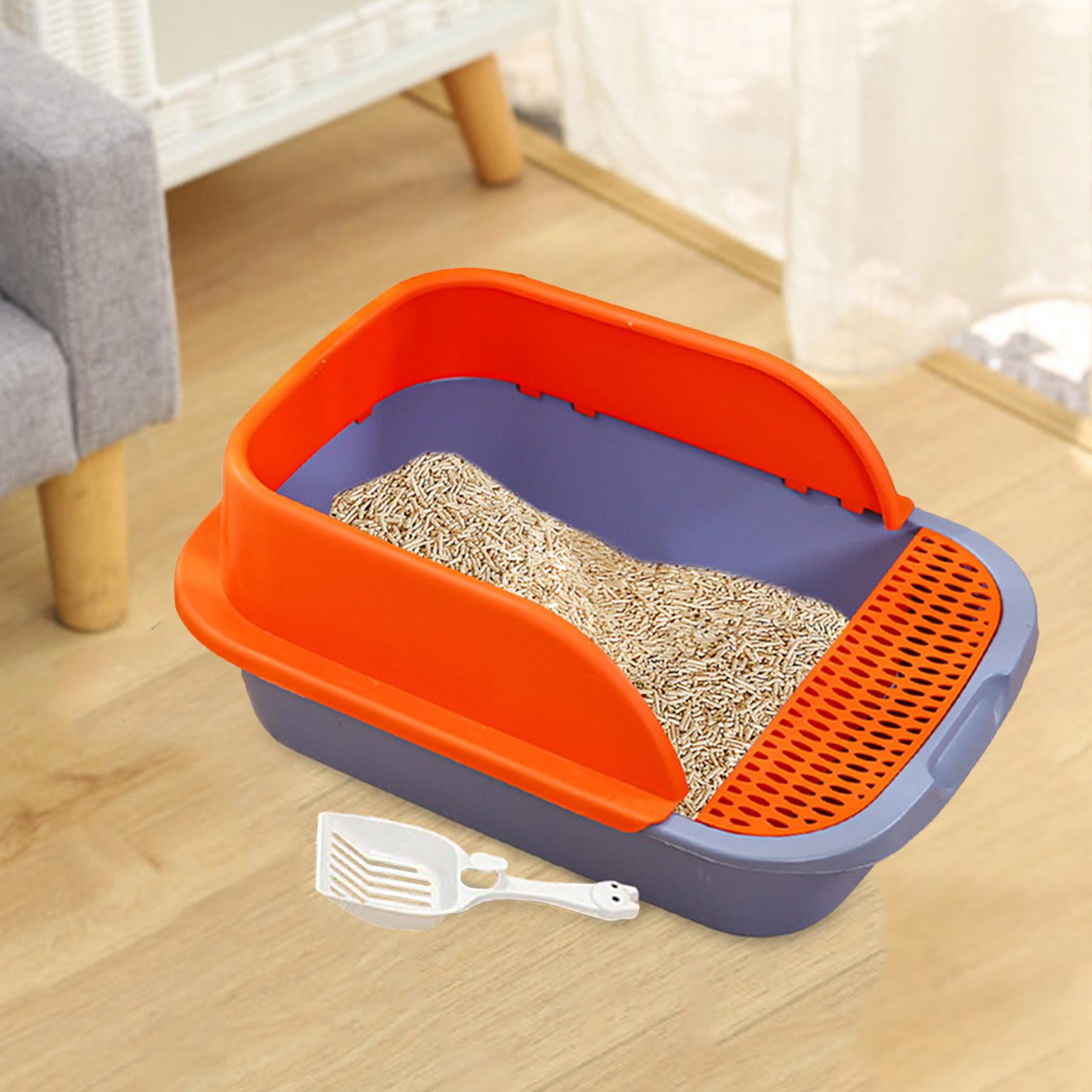 YEXEXINM 12 Pcs Small Kitten Litter Box - Nonstick Plastic Small Cat Litter  Trays， Waterproof Travel Toilet for Indoor Cats Pets, Bunny Small Pet