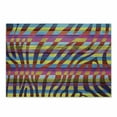 thumbnail image 1 of Zebra Print Cutting Board, Vibrant Colored Zebra Print on Wooden Penal Vertical Curvy Lines Art Design, Decorative Tempered Glass Cutting and Serving Board, Small Size, Fuchsia Yellow, by Ambesonne, 1 of 1