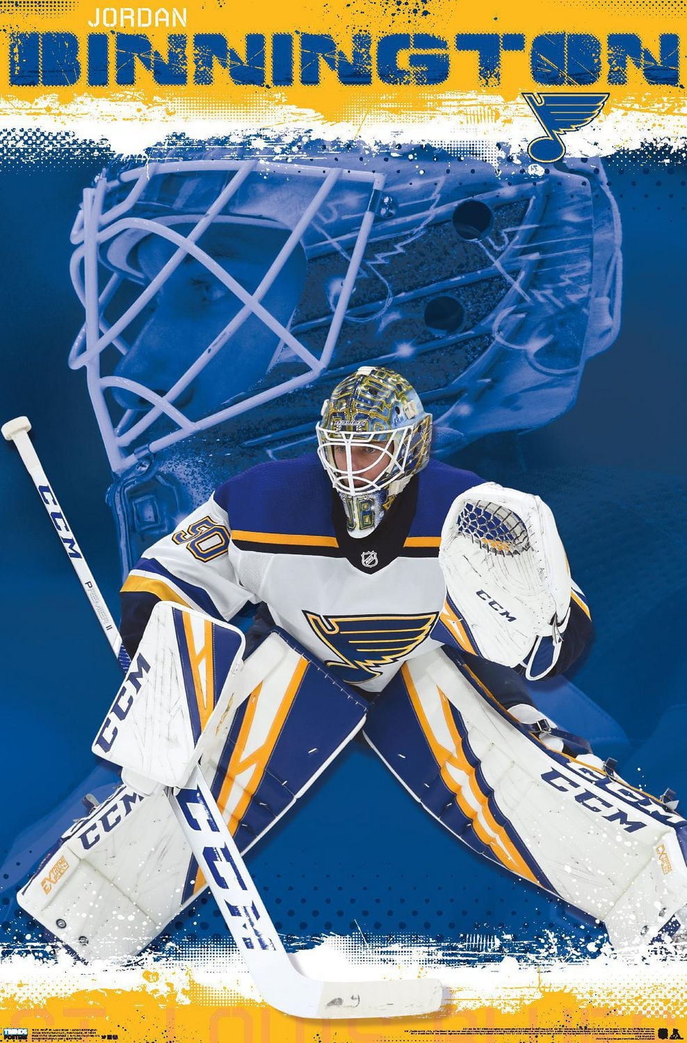 NHL St. Louis Blues - Jordan Binnington 19 Wall Poster, 22.375" x 34"
