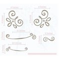 thumbnail image 1 of 5pc Curly Doodle Swirls Wall Art Stickers Vinyl Decals Home Décor Tumbleweed, 1 of 4