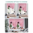 thumbnail image 4 of Pink Snowman Christmas Tie Up Curtains for Windows 45 Inch Length Balloon Curtains Kitchen Adjustable Balloon Window Shade Gifts Xmas Tree Winter Snowflake Tie Up Bathroom Curtain Window 34"x45", 4 of 6