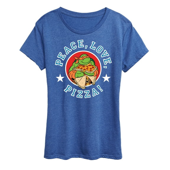 Teenage Mutant Ninja Turtles - Peace Love Pizza - Women's Short Sleeve Graphic T-Shirt