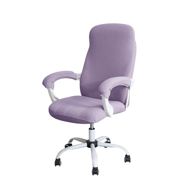 Funda para silla de oficina FORCHEER, impermeable, de jacquard, color morado