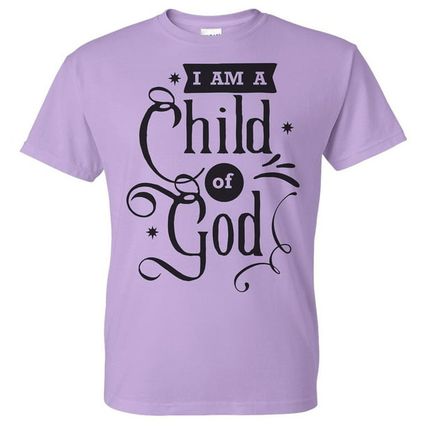 hungersnød Mathis Livlig Men's I Am A Child Of God Y110 Light Purple T-Shirt Small Light Purple -  Walmart.com