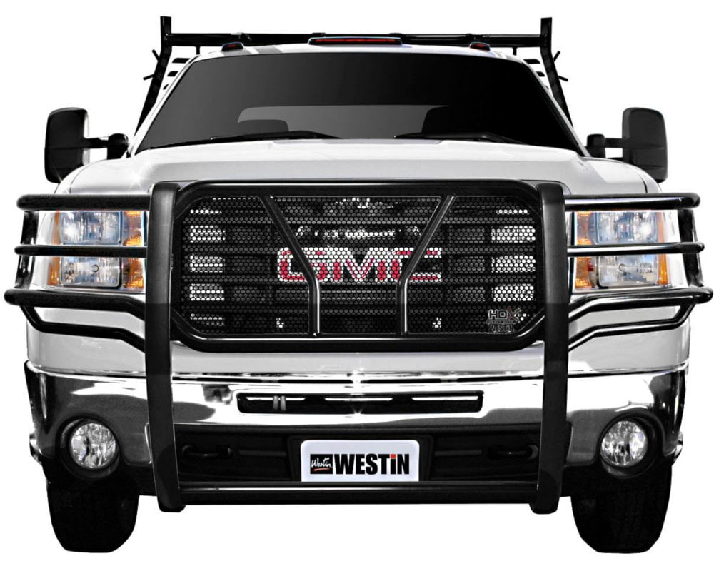 Westin HDX Grille Guard For 2007-2013 Silverado 1500 | 1-Piece Black Punch Plate