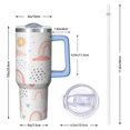 thumbnail image 3 of Rainbow Colorful Cartoon Tumbler with Handle Lid Straw Stainless Steel Insulated Travel Mug Coffee Cup Cute Gift for Women Girls, 3 of 5