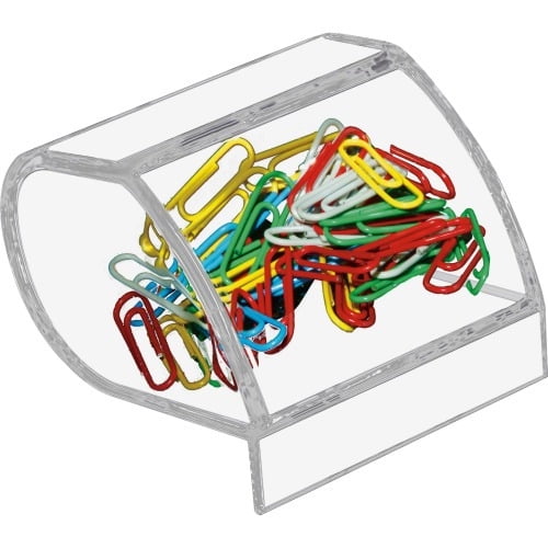 Kantek Acrylic Paper Clip Holder 3.5' x 3' x 2.8' x - 1 Each - Clear