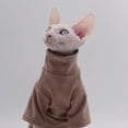 thumbnail image 3 of Hairless Cat Clothes Soft Warm Cat Hoodie for Sphynx Cats,Devon Rex, Cornish,Peterbald, 3 of 5