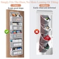 thumbnail image 3 of Yalumo Over The Door Organizer Storage, Hanging Closet Organizer with 5 Large Pockets 10 Mesh Side Pockets, Grey, 3 of 7