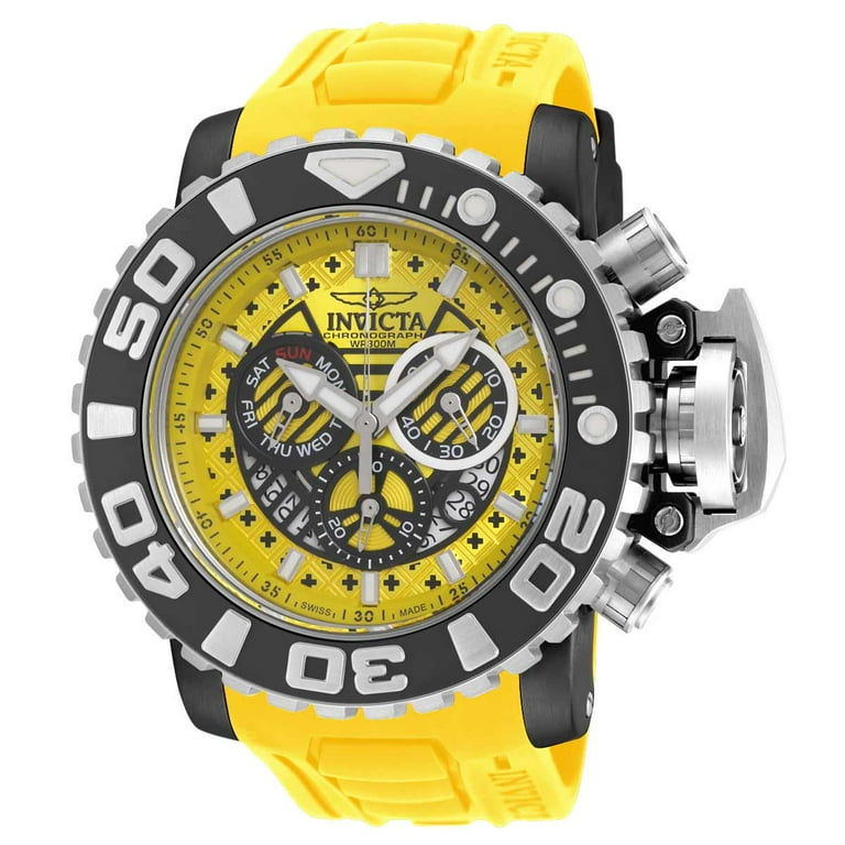Yellow invicta watch sale