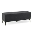 thumbnail image 1 of BarberPub Waiting Room Chairs Salon Furniture, Office Reception Bench, Ottoman Bench Lobby Guest Chairs for Entryway, Store, Faux Leather W704(Dark Grey), 1 of 9