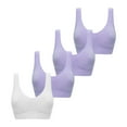 thumbnail image 2 of LLYWEY Lightly Lined Wireless Bras for Women Clearance Black Bras Women Ladies Cut-Out Bra Style-1431 Women's Plus Pullover Bra Feature Adult Female Training Sports Bras White 34B, 2 of 5