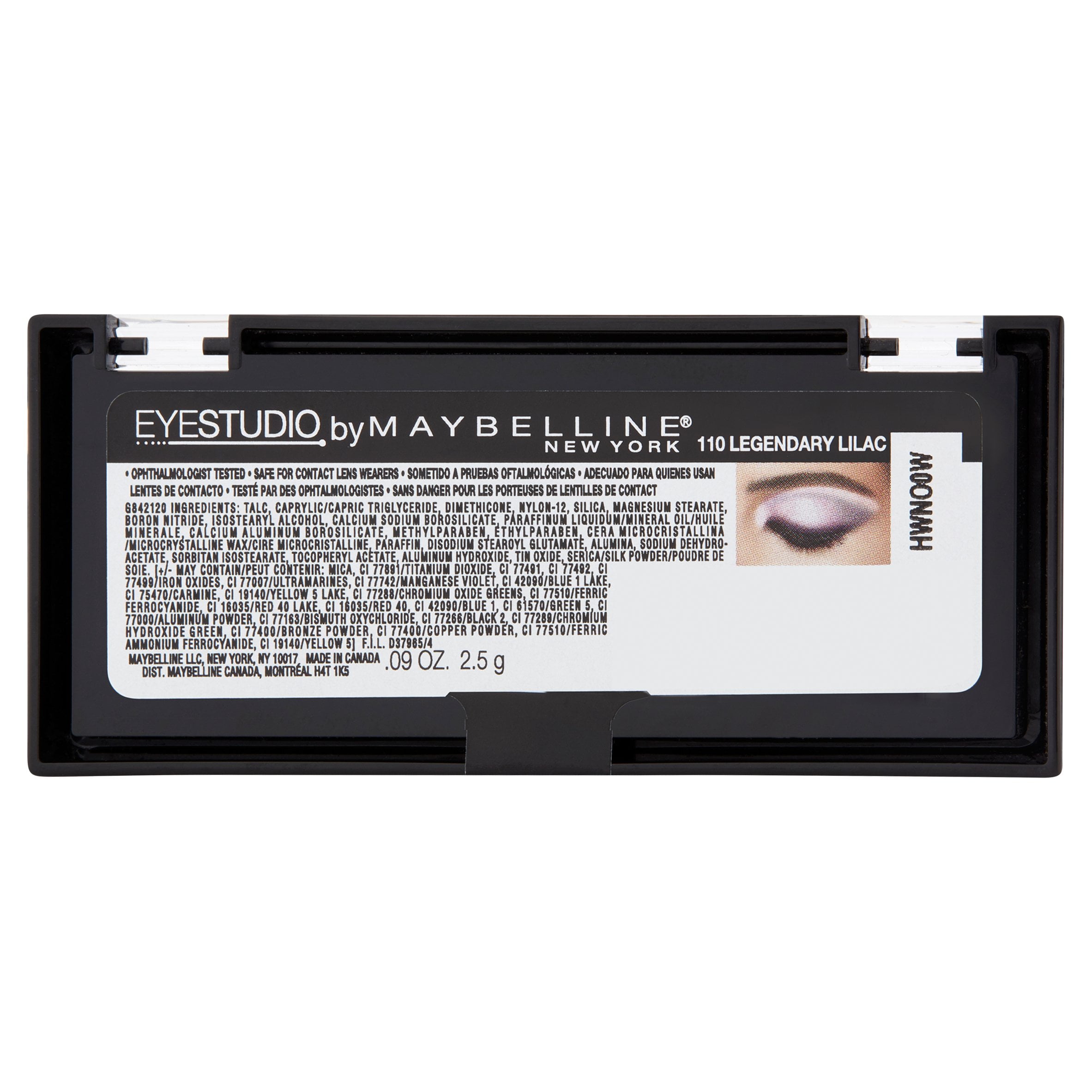 Maybelline New York Eye Studio Color Plush Silk Eyeshadow, Legendary Lilac 110, 0.09 Oz
