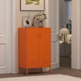 thumbnail image 6 of Metal Locker Cabinet,Morden Storage Cabinet with 2 Adjustable Shelves,Metal Storage Cabinets with 2 Doors for Home Office,Gym,Utility Room,Orange, 6 of 16