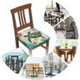 thumbnail image 6 of Set of 4 Removable Chair Seat Covers for Dining Room, Ocean Turtle Grass Stretchable Wedding Party Chair Slipcovers Cushion Protector Sea Conch Furniture Decor, 16.9x16.9 Inches, 6 of 6
