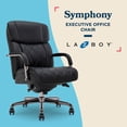 thumbnail image 2 of La-Z-Boy Symphony Executive Office Chair Bonded Leather Black and Graphite, 2 of 8