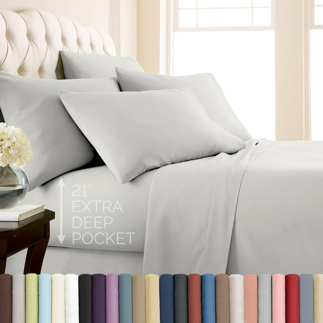 Juego de sábanas Southshore Fine Living Queen de microfibra gris