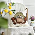 thumbnail image 2 of Happy Camper Camping Life Throw Pillow Covers 18x18 Set of 4, Gnome S''More Campfire Decoration for Sofa Couch, 2 of 6