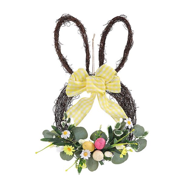 Suministros colgantes para fiestas, conejito de ratán, decoraciones de corona para el hogar y la sala de estar
