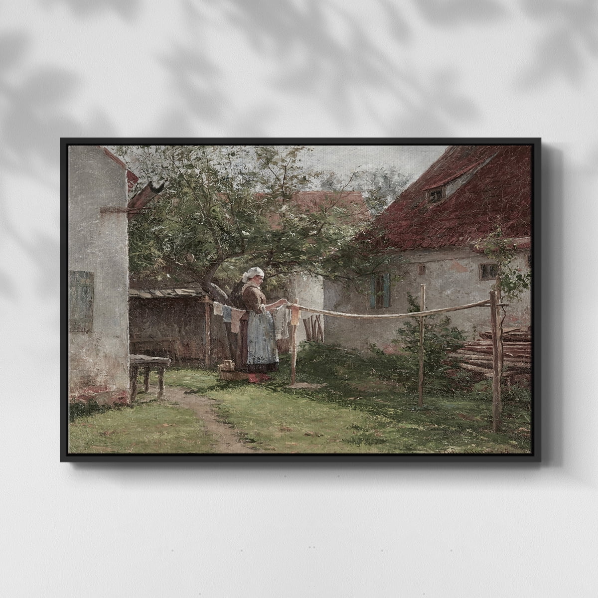 Vintage Landscape-CCCLXII By Wexford Home Framed in Black Wood Gallery Wrapped Canvas 27 in. x 41 in.
