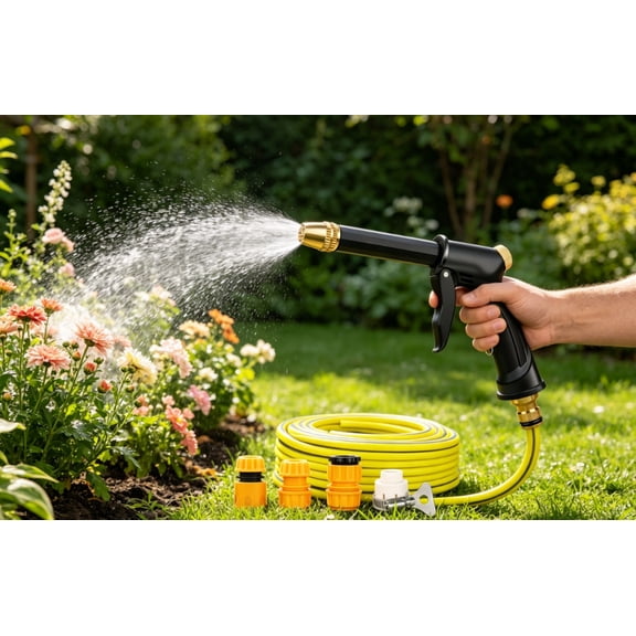 2026 NEW Hose Hawk Pro Pressure Washer, 3 Adjustable Spray Modes, Suitable for Car Washing, Garden Watering, Window Cleaning(5 meters round pipe)