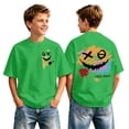 thumbnail image 3 of Boys Graphic Tees Under $10 Short Sleeve Shirts Casual Back to School Playwear Funny Cool #01 Green 8-9 Years, 3 of 6