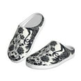 thumbnail image 2 of KLL Artistic Black White Peacocks Pattern Adult Unisex Cozy Slippers,Fuzzy Slip-on Slippers TPR Sole Slippers Comfort Plush Home Footwear for Indoor & Outdoor-37/38, 2 of 7