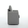 thumbnail image 6 of Swivel Accent Chair, Comfy single Sofa chair with storage, Modern arm chair for Living Room, Fabric Swivel Armchair with Metal Base (Gray), 6 of 8