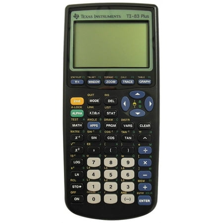 Texas Instruments TI-83 Plus Programmable Graphing Calculator 10 Digit LCD, Black