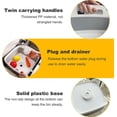 thumbnail image 5 of Collapsible Dish Basin & Sink Tub with Drain Plug – 2.4 Gal Bottle Wash Basin, Bottle Washing Bin for RV, Camping, Kitchen | Collapsible Water & Bottle Basin (Grey), 5 of 7