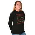 thumbnail image 4 of Ugly Christmas Lights Lets Get Lit Long Sleeve TShirt Men Women Brisco Brands S, 4 of 5