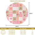 thumbnail image 3 of Pioneer Flower Floral Print Pattern Round Tablecloth 60 X 60 Inch, Wrinkle Resistant Wipeable Table Cloth for Kitchen Dining Picnic Patio Party, 3 of 6