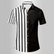 thumbnail image 4 of pstuiky camiseta de hombre, Camisa casual de color liso para hombre con botones y cuello vuelto, manga corta camisetas de hombre xxl, 4 of 4