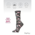 thumbnail image 6 of MeMoi Sushi Bamboo Blend Crew Novelty Socks - Womens - Female, 9-11, Medium Gray Heather, 6 of 7