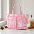 thumbnail image 4 of Floral Lunch Bag Insulated Tote Reusable Work Lunch Bag Portable Lunch Bag Gift for Women Light Pink Daisy Bag Leakproof Bag, 4 of 6