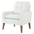 thumbnail image 5 of Homall Accent Chair Modern Fabric Upholstered Arm Chair Wood Legs Lounge Chair for Living Room, White, 5 of 7