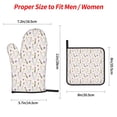thumbnail image 2 of Cauagu Purple Flower Rabbit Print Oven Mitts and Pot Holders 4 pcs Set,Extra Thicken Long Kitchen Oven Glove Potholders BBQ Gloves-Oven Mitts and Pot Holders(11 Inch), 2 of 6