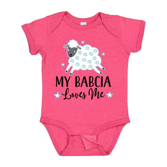 Inktastic My Babcia Loves Me Boys or Girls Baby Bodysuit